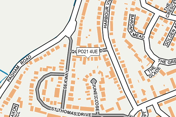 PO21 4UE map - OS OpenMap – Local (Ordnance Survey)