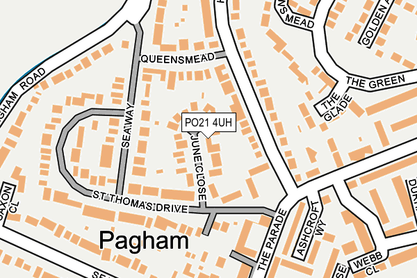 PO21 4UH map - OS OpenMap – Local (Ordnance Survey)