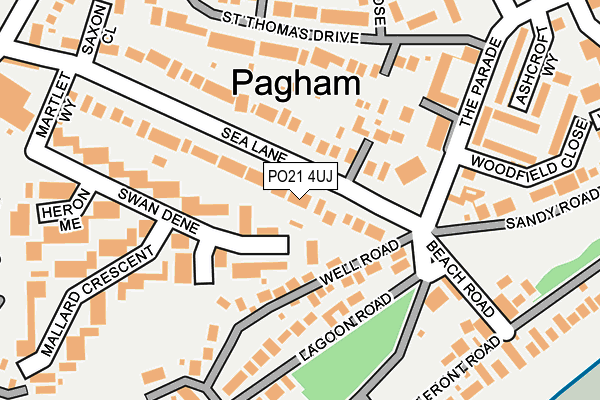 PO21 4UJ map - OS OpenMap – Local (Ordnance Survey)