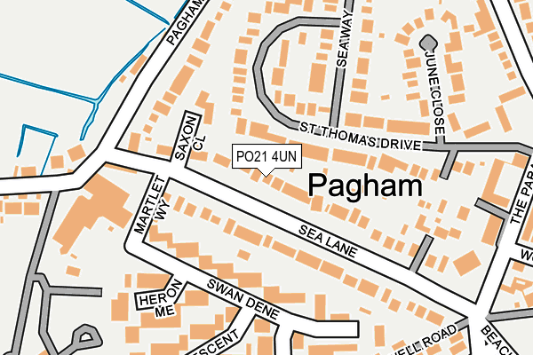 PO21 4UN map - OS OpenMap – Local (Ordnance Survey)