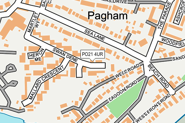 PO21 4UR map - OS OpenMap – Local (Ordnance Survey)