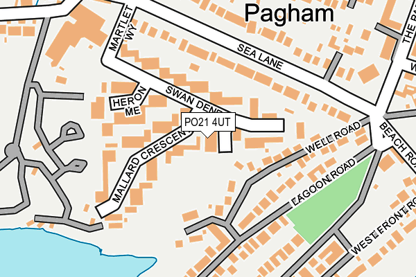 PO21 4UT map - OS OpenMap – Local (Ordnance Survey)