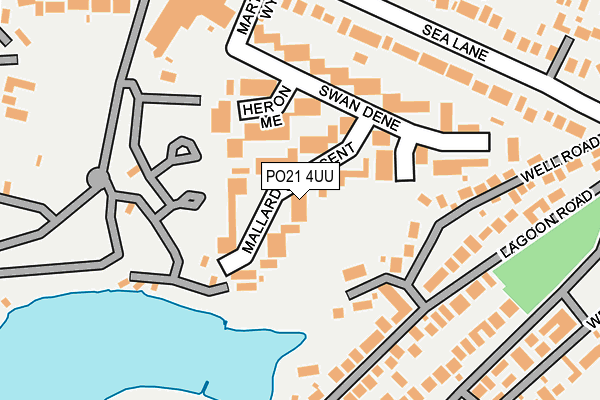 PO21 4UU map - OS OpenMap – Local (Ordnance Survey)