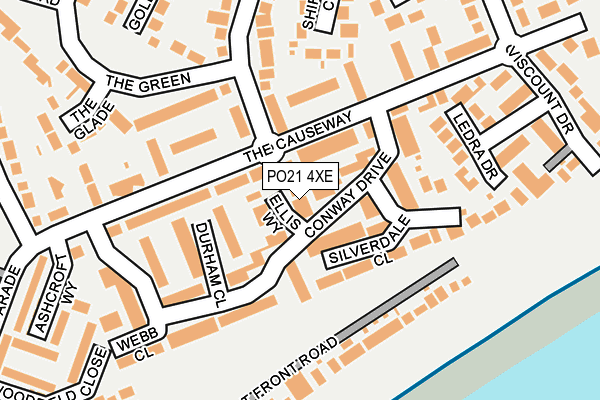 PO21 4XE map - OS OpenMap – Local (Ordnance Survey)