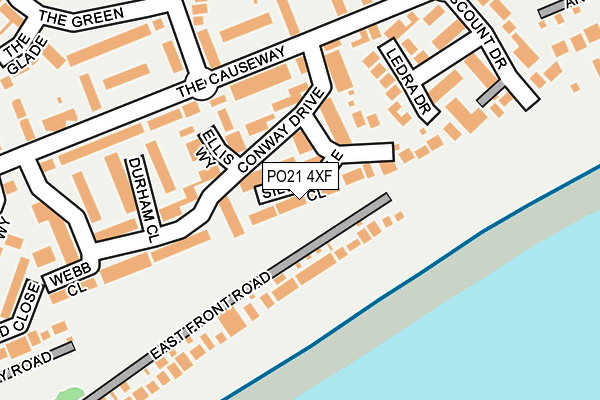 PO21 4XF map - OS OpenMap – Local (Ordnance Survey)