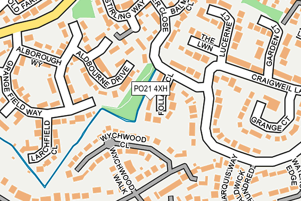 PO21 4XH map - OS OpenMap – Local (Ordnance Survey)