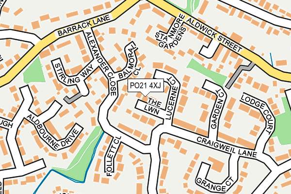 PO21 4XJ map - OS OpenMap – Local (Ordnance Survey)