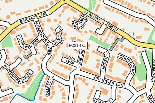 PO21 4XL map - OS OpenMap – Local (Ordnance Survey)