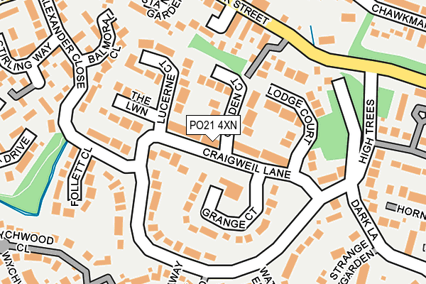 PO21 4XN map - OS OpenMap – Local (Ordnance Survey)