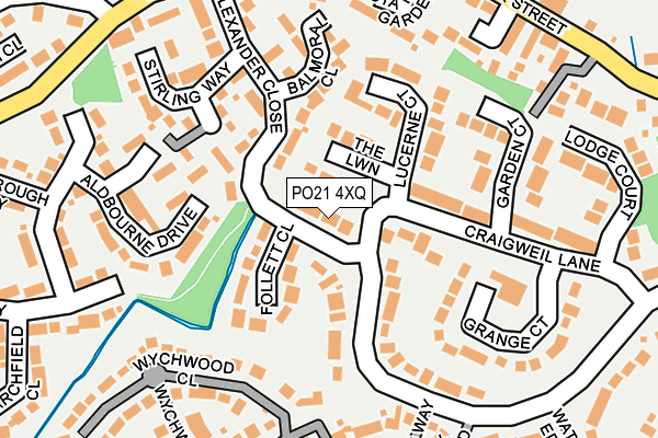 PO21 4XQ map - OS OpenMap – Local (Ordnance Survey)