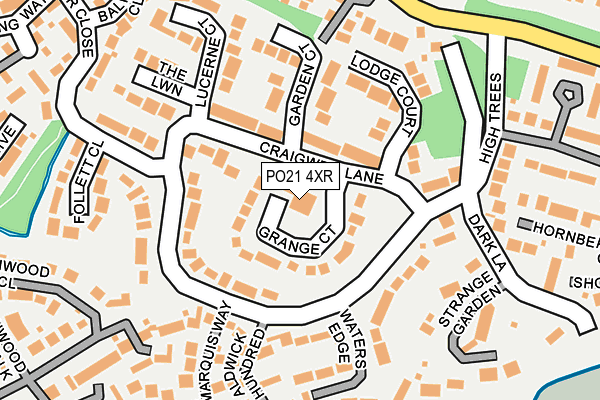 PO21 4XR map - OS OpenMap – Local (Ordnance Survey)