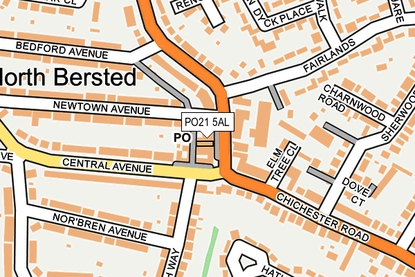 PO21 5AL map - OS OpenMap – Local (Ordnance Survey)