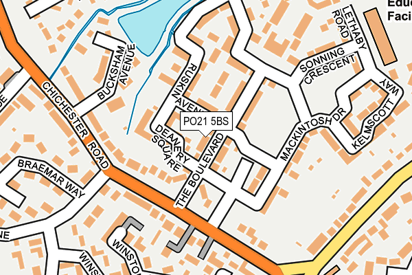 PO21 5BS map - OS OpenMap – Local (Ordnance Survey)