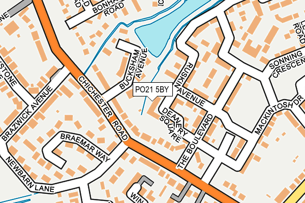 PO21 5BY map - OS OpenMap – Local (Ordnance Survey)