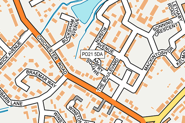 PO21 5DA map - OS OpenMap – Local (Ordnance Survey)