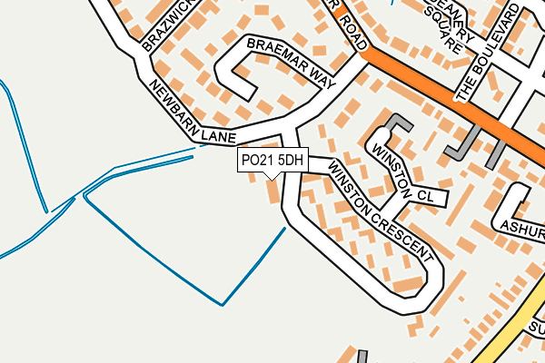 PO21 5DH map - OS OpenMap – Local (Ordnance Survey)