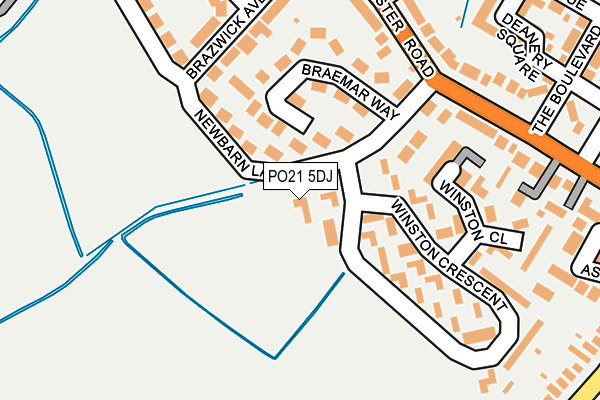 PO21 5DJ map - OS OpenMap – Local (Ordnance Survey)