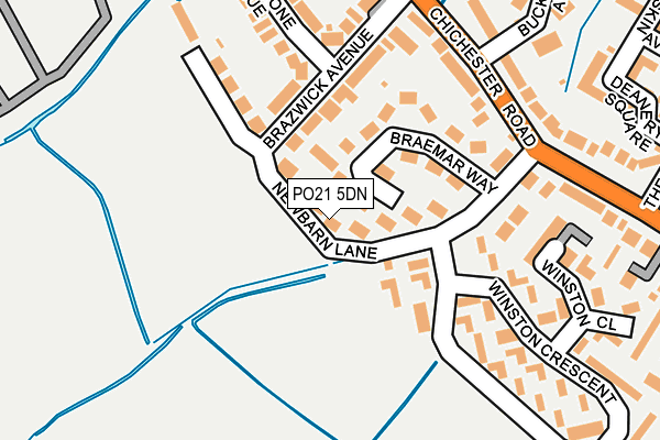 PO21 5DN map - OS OpenMap – Local (Ordnance Survey)