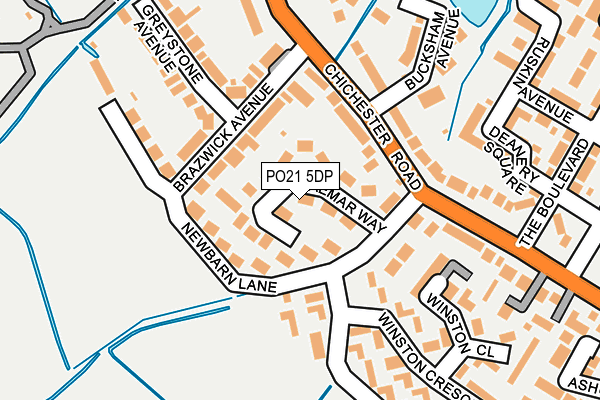 PO21 5DP map - OS OpenMap – Local (Ordnance Survey)
