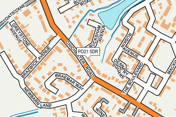 PO21 5DR map - OS OpenMap – Local (Ordnance Survey)
