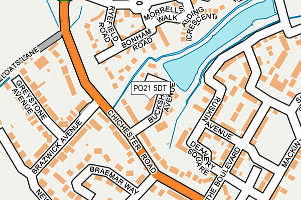 PO21 5DT map - OS OpenMap – Local (Ordnance Survey)