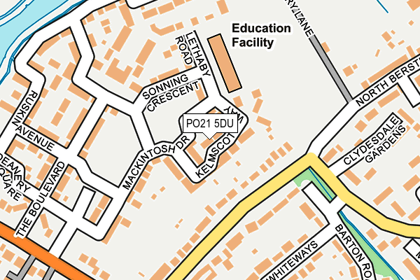 PO21 5DU map - OS OpenMap – Local (Ordnance Survey)