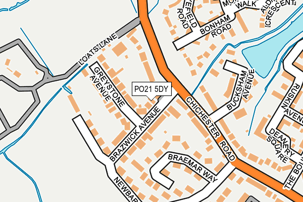 PO21 5DY map - OS OpenMap – Local (Ordnance Survey)