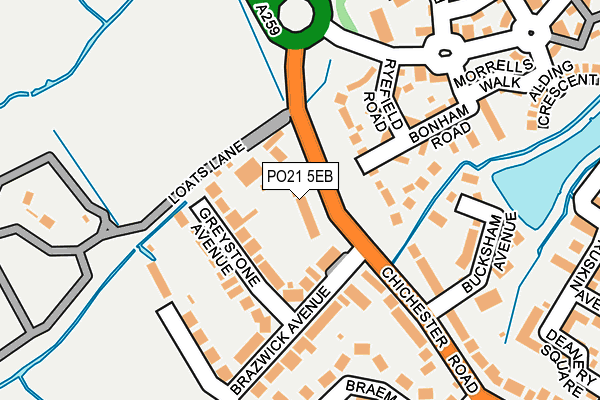 PO21 5EB map - OS OpenMap – Local (Ordnance Survey)