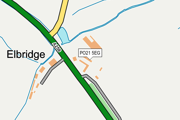 PO21 5EG map - OS OpenMap – Local (Ordnance Survey)