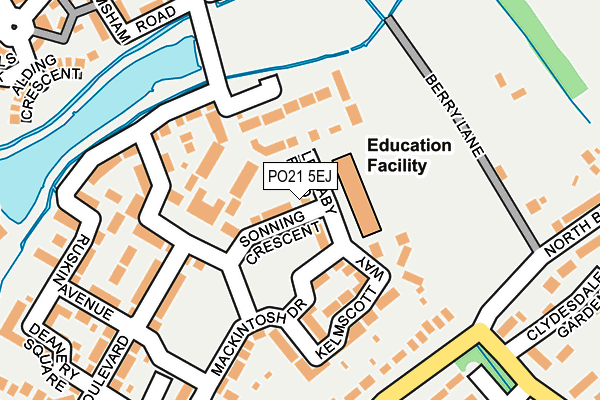 PO21 5EJ map - OS OpenMap – Local (Ordnance Survey)