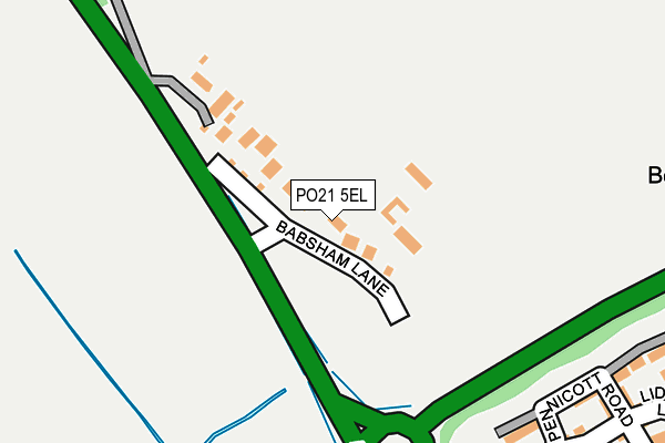 PO21 5EL map - OS OpenMap – Local (Ordnance Survey)