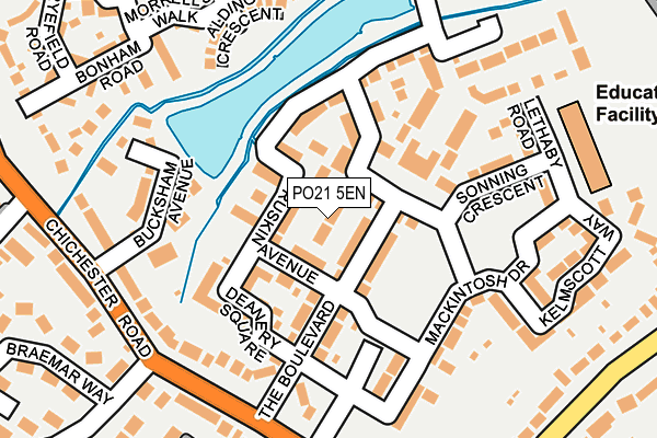 PO21 5EN map - OS OpenMap – Local (Ordnance Survey)