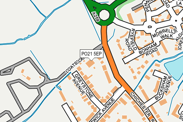 PO21 5EP map - OS OpenMap – Local (Ordnance Survey)