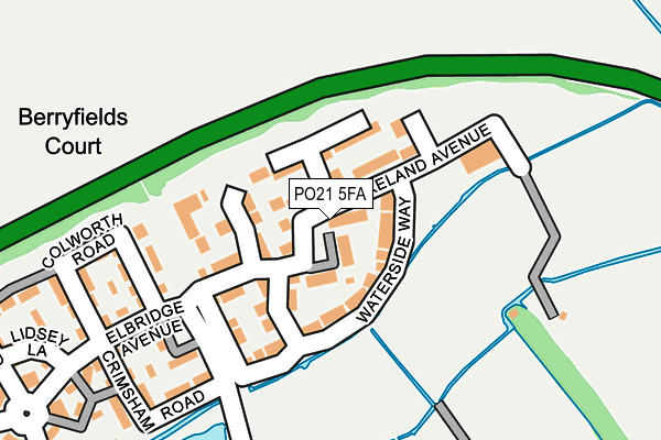 PO21 5FA map - OS OpenMap – Local (Ordnance Survey)