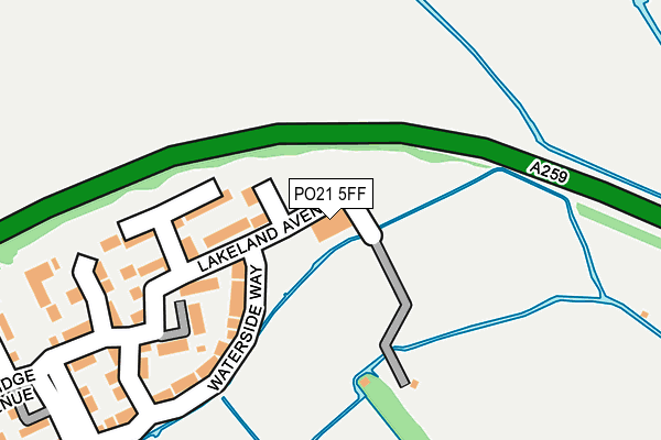 PO21 5FF map - OS OpenMap – Local (Ordnance Survey)