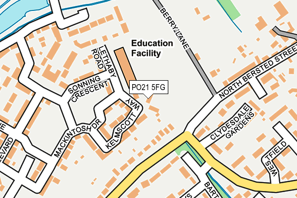 PO21 5FG map - OS OpenMap – Local (Ordnance Survey)