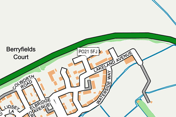 PO21 5FJ map - OS OpenMap – Local (Ordnance Survey)