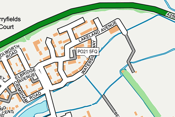 PO21 5FQ map - OS OpenMap – Local (Ordnance Survey)
