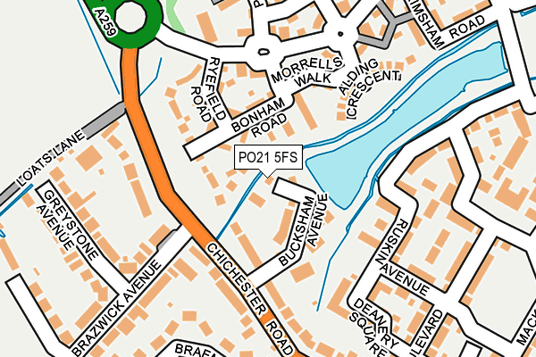 PO21 5FS map - OS OpenMap – Local (Ordnance Survey)