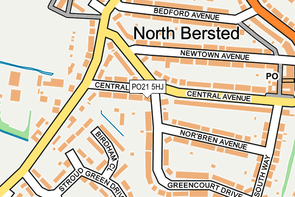 PO21 5HJ map - OS OpenMap – Local (Ordnance Survey)