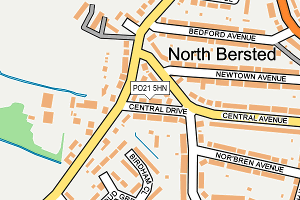 PO21 5HN map - OS OpenMap – Local (Ordnance Survey)
