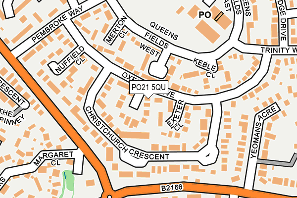 PO21 5QU map - OS OpenMap – Local (Ordnance Survey)
