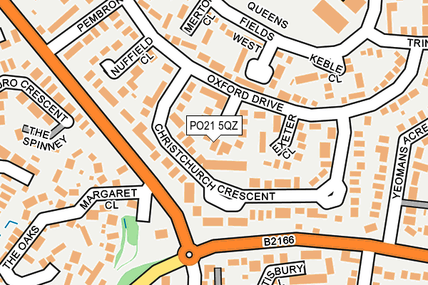 PO21 5QZ map - OS OpenMap – Local (Ordnance Survey)