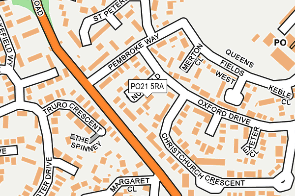 PO21 5RA map - OS OpenMap – Local (Ordnance Survey)