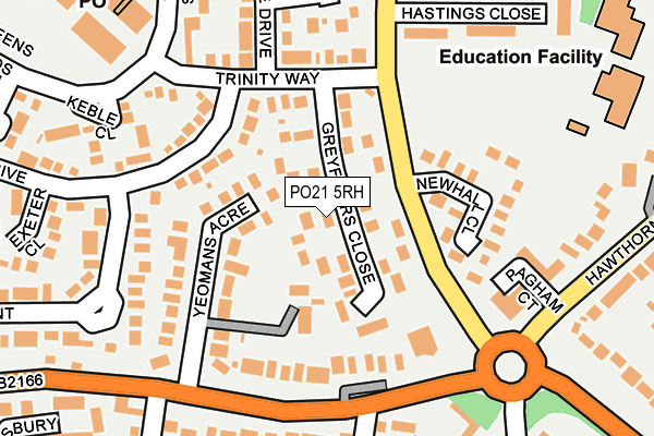 PO21 5RH map - OS OpenMap – Local (Ordnance Survey)