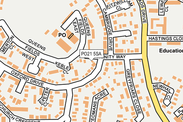PO21 5SA map - OS OpenMap – Local (Ordnance Survey)