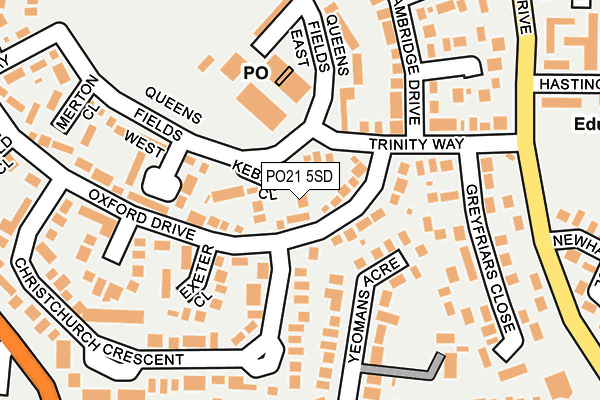 PO21 5SD map - OS OpenMap – Local (Ordnance Survey)