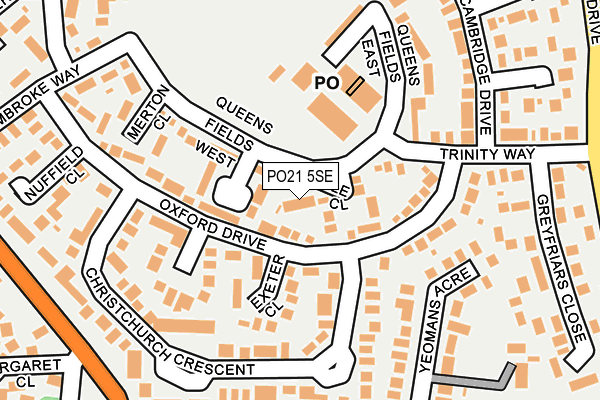PO21 5SE map - OS OpenMap – Local (Ordnance Survey)