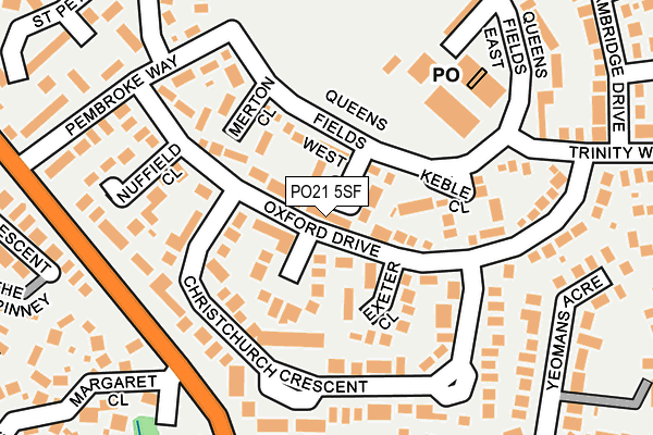 PO21 5SF map - OS OpenMap – Local (Ordnance Survey)