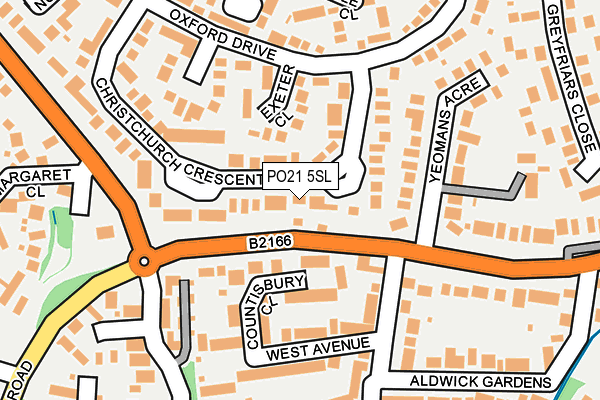 PO21 5SL map - OS OpenMap – Local (Ordnance Survey)